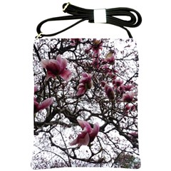 Saucer Magnolia Tree Shoulder Sling Bag by okhismakingart