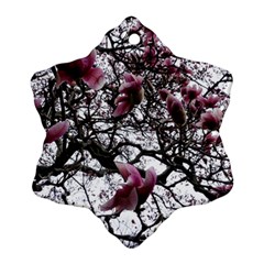 Saucer Magnolia Tree Snowflake Ornament (two Sides) by okhismakingart