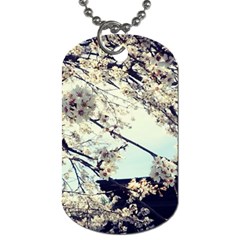 Plum Blossoms Dog Tag (two Sides) by okhismakingart