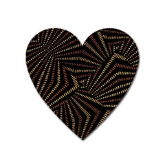 Vintage Etchnic Print Heart Magnet by dflcprintsclothing