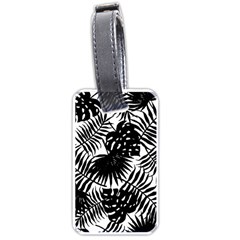 Black And White Tropical Leafs Pattern, Vector Image Luggage Tag (one Side)