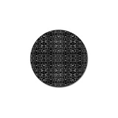 Black And White Ethnic Ornate Pattern Golf Ball Marker (4 Pack) by dflcprintsclothing