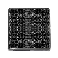 Black And White Ethnic Ornate Pattern Memory Card Reader (square 5 Slot) by dflcprintsclothing