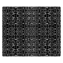 Black And White Ethnic Ornate Pattern Double Sided Flano Blanket (small)  by dflcprintsclothing