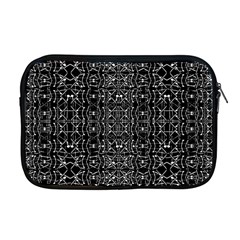 Black And White Ethnic Ornate Pattern Apple Macbook Pro 17  Zipper Case by dflcprintsclothing