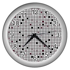 Pattern Petit Carreaux Wall Clock (silver)