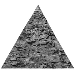 Black And White Texture Print Wooden Puzzle Triangle