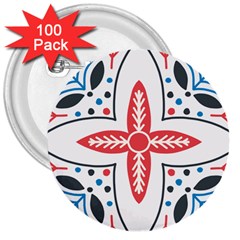 Motif 3  Buttons (100 Pack) 