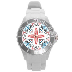 Motif Round Plastic Sport Watch (L)