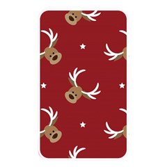 Cute Reindeer Head With Star Red Background Memory Card Reader (rectangular) by BangZart