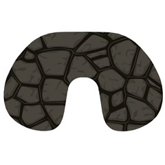 Cartoon Gray Stone Seamless Background Texture Pattern Travel Neck Pillow