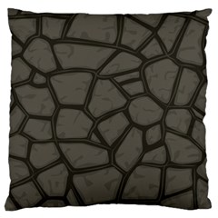 Cartoon Gray Stone Seamless Background Texture Pattern Large Flano Cushion Case (one Side)