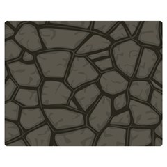 Cartoon Gray Stone Seamless Background Texture Pattern Double Sided Flano Blanket (medium) 