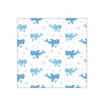 Seamless pattern with cute sharks hearts Satin Bandana Scarf Front