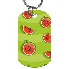 Seamless Background With Watermelon Slices Dog Tag (two Sides) by BangZart