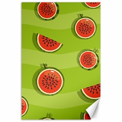 Seamless Background With Watermelon Slices Canvas 24  X 36  by BangZart