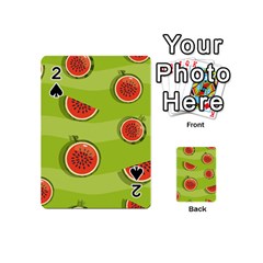 Seamless Background With Watermelon Slices Playing Cards 54 Designs (mini) by BangZart