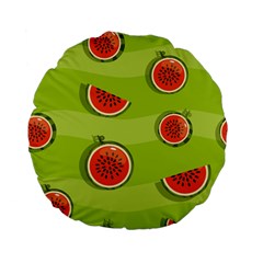 Seamless Background With Watermelon Slices Standard 15  Premium Flano Round Cushions