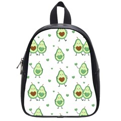 Cute Seamless Pattern With Avocado Lovers School Bag (small) by BangZart