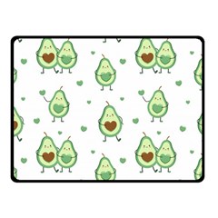 Cute Seamless Pattern With Avocado Lovers Double Sided Fleece Blanket (small) 