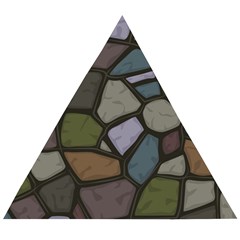 Cartoon Colored Stone Seamless Background Texture Pattern   Wooden Puzzle Triangle