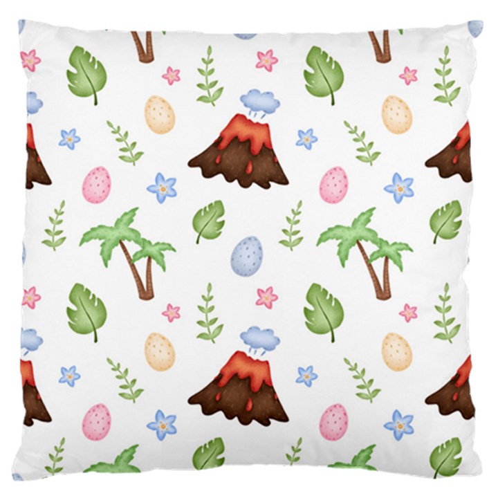 Cute palm volcano seamless pattern Large Flano Cushion Case (One Side)