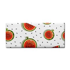 Seamless-background-pattern-with-watermelon-slices Hand Towel by BangZart