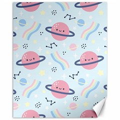 Cute Planet Space Seamless Pattern Background Canvas 11  X 14  by BangZart