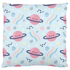 Cute Planet Space Seamless Pattern Background Large Flano Cushion Case (one Side)