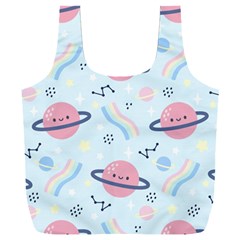 Cute Planet Space Seamless Pattern Background Full Print Recycle Bag (xxl) by BangZart