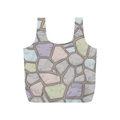 Cartoon Colored Stone Seamless Background Texture Pattern Full Print Recycle Bag (s)