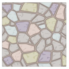 Cartoon Colored Stone Seamless Background Texture Pattern Large Satin Scarf (square)