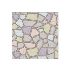 Cartoon Colored Stone Seamless Background Texture Pattern Satin Bandana Scarf