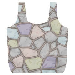Cartoon Colored Stone Seamless Background Texture Pattern Full Print Recycle Bag (xxl)
