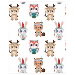 Cute Cartoon Boho Animals Seamless Pattern Drawstring Bag (small)