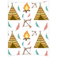 Cute Cartoon Native American Seamless Pattern Back Support Cushion