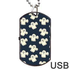 Hand Drawn Ghost Pattern Dog Tag Usb Flash (one Side) by BangZart