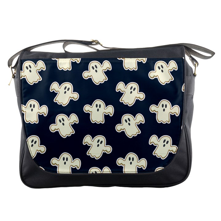 Hand drawn ghost pattern Messenger Bag