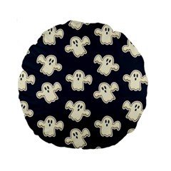 Hand Drawn Ghost Pattern Standard 15  Premium Round Cushions