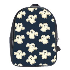 Hand Drawn Ghost Pattern School Bag (xl)