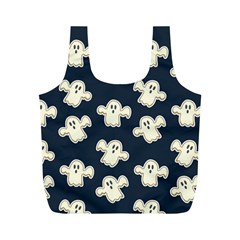 Hand Drawn Ghost Pattern Full Print Recycle Bag (m)