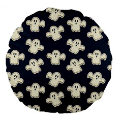 Hand Drawn Ghost Pattern Large 18  Premium Flano Round Cushions