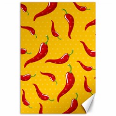 Chili Vegetable Pattern Background Canvas 24  X 36  by BangZart