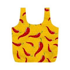 Chili Vegetable Pattern Background Full Print Recycle Bag (m)