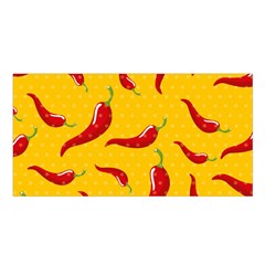 Chili Vegetable Pattern Background Satin Shawl