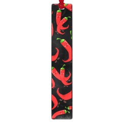 Seamless Vector Pattern Hot Red Chili Papper Black Background Large Book Marks