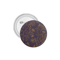 Seamless pattern gold floral ornament dark background fashionable textures golden luster 1.75  Buttons