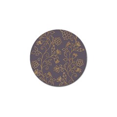 Seamless pattern gold floral ornament dark background fashionable textures golden luster Golf Ball Marker (4 pack)