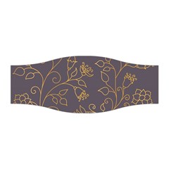 Seamless pattern gold floral ornament dark background fashionable textures golden luster Stretchable Headband