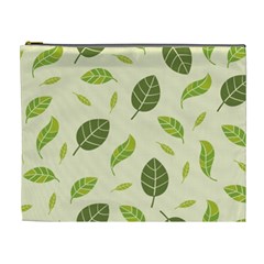 Leaf Spring Seamless Pattern Fresh Green Color Nature Cosmetic Bag (xl) by BangZart